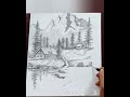 Easy Landscape Drawing // Easy Pencil Drawing // Drawing Tutorial  for Beginners