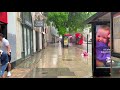 ☔1 Hour Rain Walk in London ⛈ Heavy Rain and Thunderstorms- ASMR [4K HDR]
