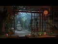 ZEN GARDEN AMBIANCE With Relaxing Light Rain Sounds / Rain Ambience / 8 HOURS