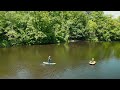 Knaresborough Paddleboarding the Nidd | Drone | Lido and Conyngham