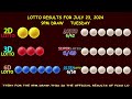 Lotto Result Today 9:00 pm draw July 23, 2024 Tuesday PCSO LIVE