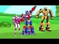 Mini Dj Transformer 7: Rescue Bumblebee, Dinosaur x Optimus Prime| EVOLUTION of Seri Kong Animation