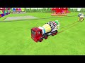 TRANSPORTING POLICE CARS, MIXER TRUCK, AMBULANCE, FIRE TRUCK, COLORFUL, WITH TRUCK - FS22 NA FARMER