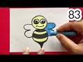 How to draw a Honeybee #easy drawimg #art#drawing #number drawing#simple drawing