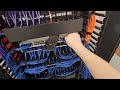 POV patchwork timelapse of a network cabinet