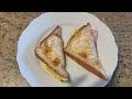快手早餐一片吐司的三明治|Quick breakfast sandwich with one slice of toast