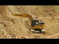 Kelok 18 Road Construction Excavator Trucks Digging Dirt