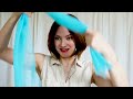 Silk Scarf Try On | Style this mystery box of scarves with me | Unboxing Haul