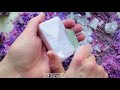 Asmr cutting dry SOAP cubes. Purple Set # 5