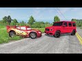 TRANSPORTING PIXAR CARS & FRUITS WITH COLORED & JOHN DEERE vs CLAAS vs TRACTORS - BeamNG.drive #962