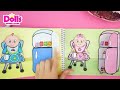 QUIET BOOK FOR PAPER DOLLS BABY CARE BATHROOM PAPERCRAFT