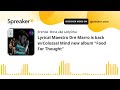 Lyrical Maestro Dre Marro is back  w/Colossal Mind new album 