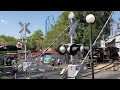 Six Flags Over Texas Railroad Crossing with Wig Wag Action and Steam Engine Train video #2
