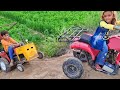 Homemade Mini Tractor HMT 5911 Stuck in asoil And Four By Four Pulling Out