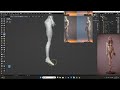 Blender 3D Character Sculpting ELF P3 body leg arm