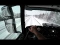 POV Driving Scania 530S V8 - The road along Gulf of Bothnia