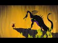 Sleeping Beauty - Maleficent dragon scene (with added dragon growls/roars)