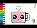How to Draw a Cute Cup Easy for Kids and Toddlers