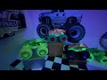 Toy Diecast Monster Truck Racing Tournament | HotWheels Glow in the Dark HAPPY NEW YEARS RACE