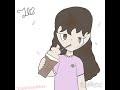 Speed drawing a girl drinking a milkshake!★