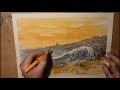Sunrise loose watercolour seascape -noel o Connor