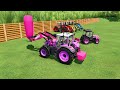 RIGITAC vs FENDT vs LANDINI vs MCCORMICK MINI TRACTORS BATTLE WITH GIANT SUGAR BEET - FS22