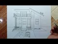 how to draw house in 1point perspective#architecture #drawingperspective #architecturedrawing