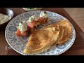 Smoked salmon roll and crepe (TIP: Together ice cream)