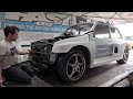 Fitting the Metro 6R4 front to the bodyswapped Porsche boxster