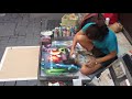 Amazing Female Painter - street artist - spray painting