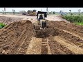 Amazing Landfilling Dozer Working Skills Komatsu D20P Pushing Dirt