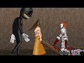 Cartoon Cat,Cartoon Dog,Cartoon Rabbit and Cartoon Mouse vs Pyramidhead Chainsawman Uber Jason, it..