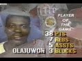 NBA On CBS - Hakeem Olajuwon (38p) Battles Kareem Abdul Jabbar In Houston! 1988