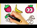 Let's Learn How to Draw Fruit Together | Painting, Coloring Tips for Toddlers & Kids #1