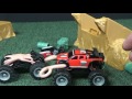 Truckin' Tuesday Monster Trucks Movie Toys! Ragin' Red Big Rock Jump Set Too!