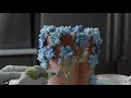 Let's learn how to Delphinium Flower Cake by Italian Meringue Buttercream/ Flower cake/ eedocake