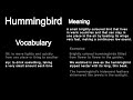 The 'Hummingbird' word mastering