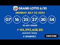 Lotto Result Today 9pm July 22 2024 | PCSO Complete