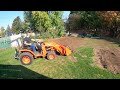 Compact tractor excavation work