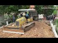 Full Complete 100% By Dump Truck Unloading Dirt Make Foundation House From Bulldozer D20 Pusher Dirt