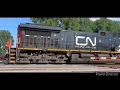 A Canadian National Railway Mixed Manifest Powers Through Oshkosh, WI