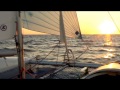 Night sailing on the Baltic Sea on the catamaran Nawiatr N700K