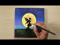 Moonlight Fairy/ Acrylic Painting for Beginners / Painting Techniques