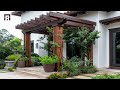 Rustic Charm Meets Modern Living: Mediterranean Indoor & Outdoor Living with Cozy Backyard Retreats