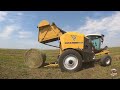 Round Baling Hay near New Salem North Dakota | Vermeer ZR5 1200 SP Baler