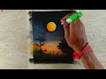How to Draw Moonlight Scenery | Easy Oil Pastel Drawing for Beginners step by step | #46
