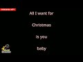 All I Want For Christmas Is You - Mariah Carey (Karaoke Songs With Lyrics - Original Key)