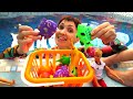 Pool Fun with Kids, Dolls, and Toys: Swimming Adventures with Mommy!