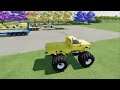 TRANSPORTING CARS, AMBULANCE, POLICE CARS, FIRE TRUCK, MONSTER TRUCK OF COLORS! WITH TRUCKS! - FS 22