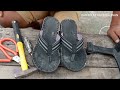 technique of making sandals using used motorcycle tires